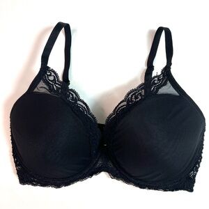 Natori Mesh Lace Padded Bra Black Size 34DD